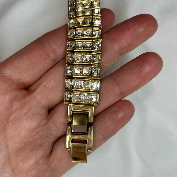 Suzanne Somers Crystal Embellished Gold Tone Watch - Picture 12 of 15